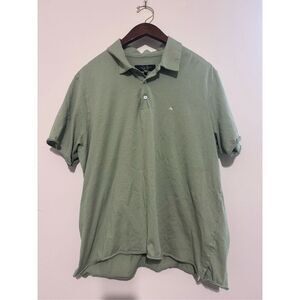 Rag & Bone Mens Principal Jersey Organic Cotton Polo Shirt XXL Light Green
